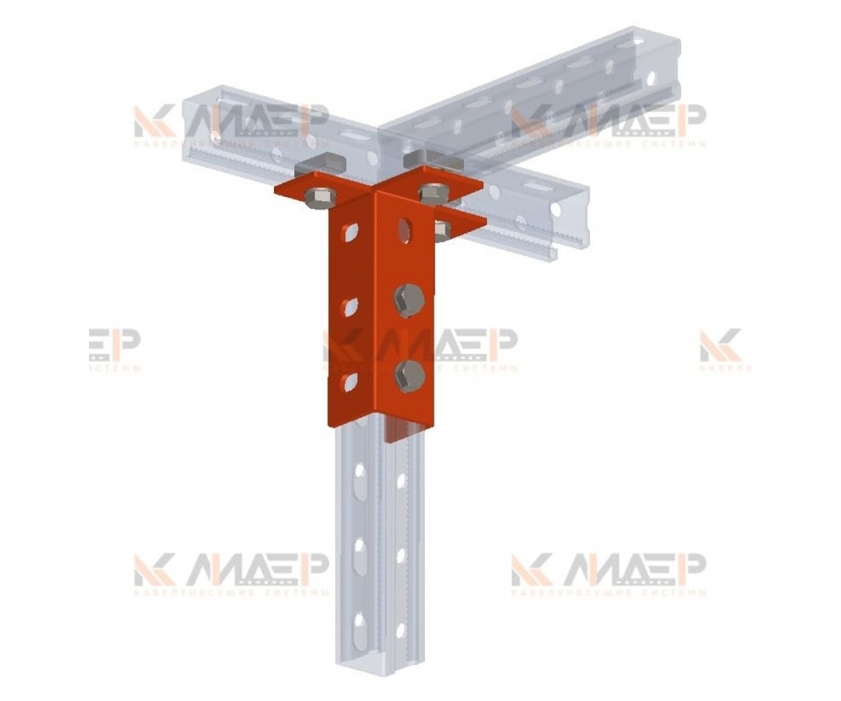 Пластина монтажная 3D (4мм) для страт профиля, электрохимическое цинкование ПМэц MSA619у