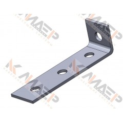 Пластина монтажная L-образная (4мм), 3+1 отверстия, электрохимичесое цинкование, ПМэц MSA603(3+1)у