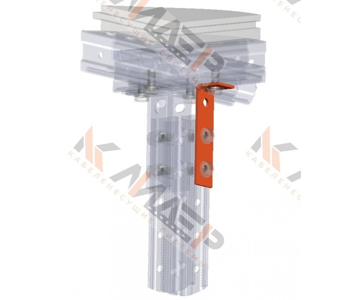 Пластина монтажная L-образная (4мм), 3+1 отверстия, электрохимичесое цинкование, ПМэц MSA603(3+1)у