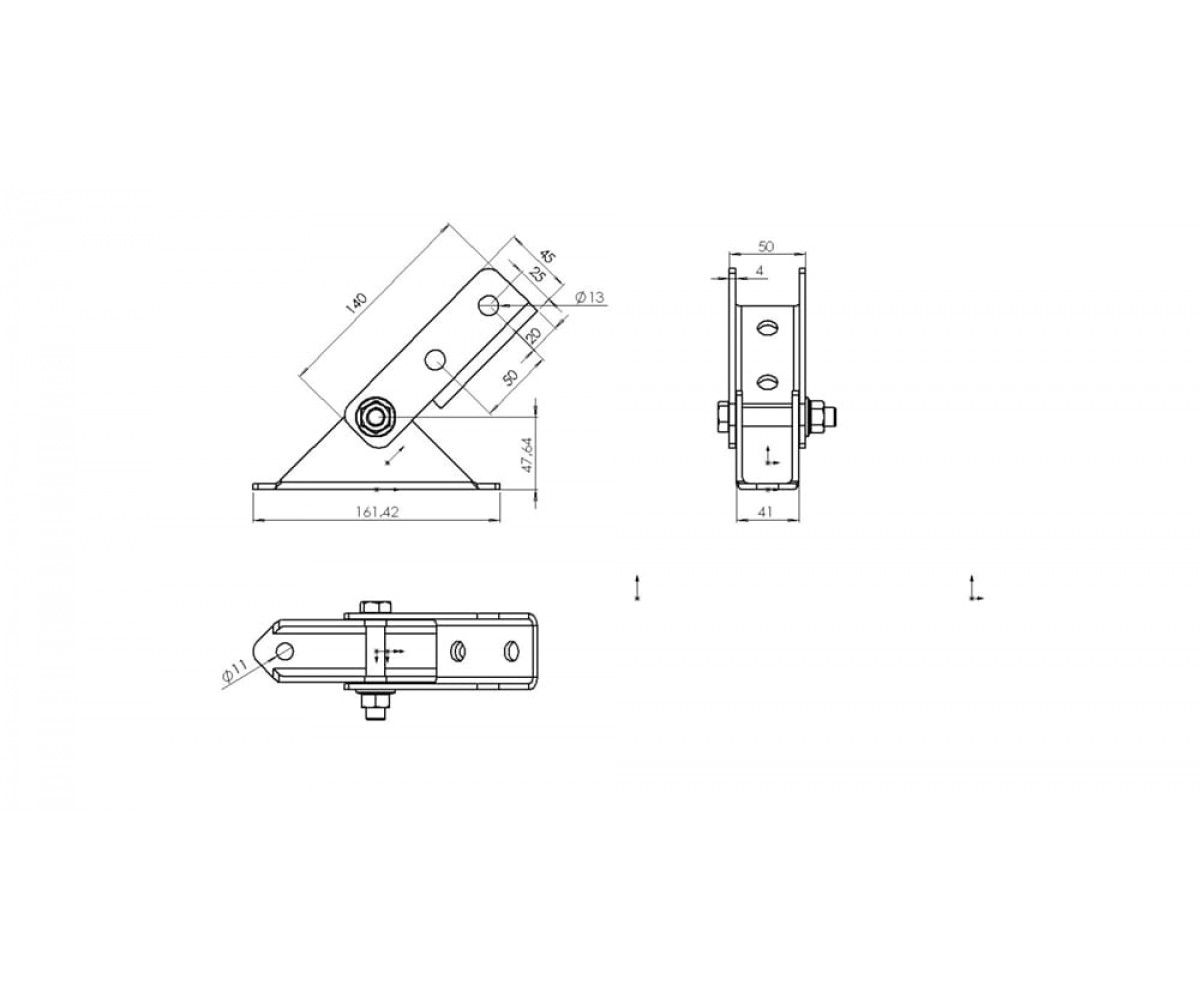 Опора поворотная (4мм), электрохимическое цинкование, ПМэц OP СП