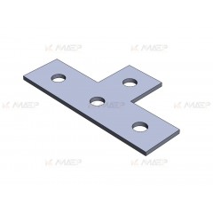 Пластина монтажная T-обр (4мм)  4 отверстия, электрохимическое цинкование, ПМэц MSF507у