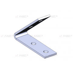 Пластина монтажная (4мм), 2+2 отверствия 45 градусов, электрохимическое цинкование ПМэц MSA616(2+2)у