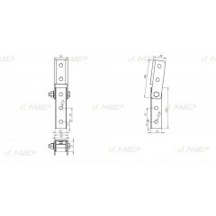 Поворотный коннектор для кровельной опоры ОКК-335, горячеоцинкованная сталь, ОПКОгц
