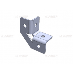Пластина монтажная (4мм) 2Д, горячеоцинкованная сталь, ПМгц МРВ 4х90у