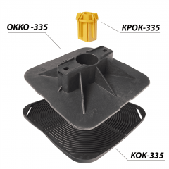 Опора кровельная  (Конкреп-комплект 335) с антивибрационным ковриком и коннектором. ОКК-335