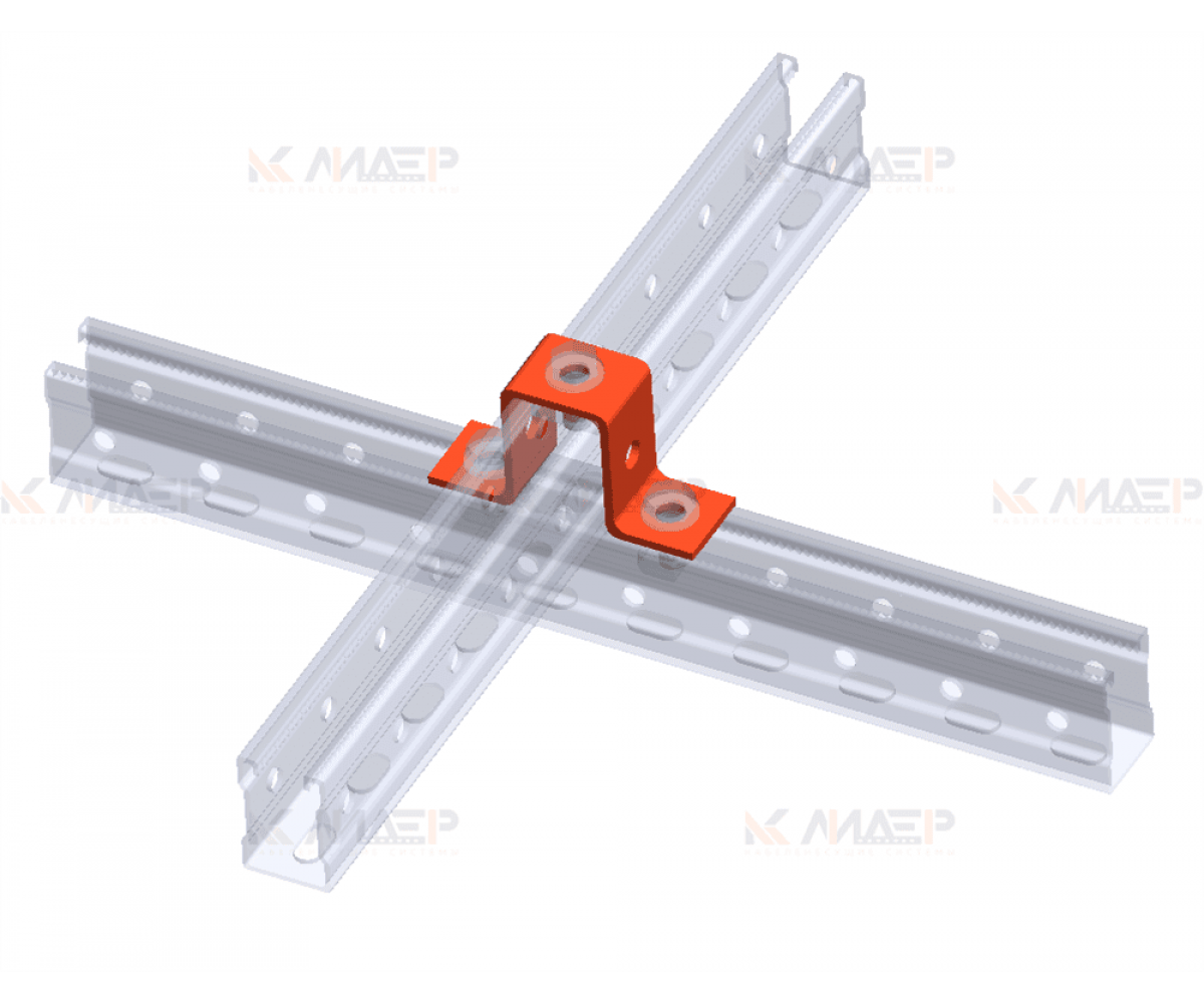Пластина монтажная (4мм) для профиля 41х62, электрохимическое цинкование, ПМэц MSU805у