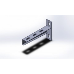 Настенный кронштейн усиленный малой нагрузки 180мм S=1,5мм основание (120х40х4,0) горячеоцинкованный НКУгц(мн)-150