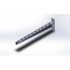 Настенный кронштейн усиленный сверхвысокой нагрузки 530мм S=3,0мм основание (150х40х6,0) горячеоцинкованный НКУгц(свн)-500