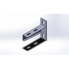 Настенный кронштейн усиленный малой нагрузки 130мм S=1,5мм основание (120х40х4,0) горячеоцинкованный НКУгц(мн)-100