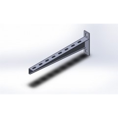 Настенный кронштейн усиленный высокой нагрузки 430мм S=2,5мм основание (150х40х6,0) электрохимическое цинкование НКУэц(вн)-400