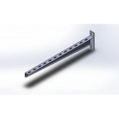 Настенный кронштейн усиленный высокой нагрузки 630мм S=2,5мм основание (150х40х6,0) электрохимическое цинкование НКУэц(вн)-600