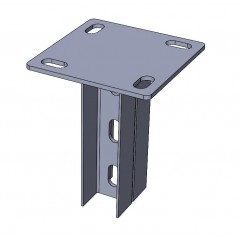 Опора двойная вертикальная 150мм (40х30х2,0) основание (120х120х4,0) ОВ9(сн) 150 оцинкованная