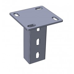 Опора вертикальная 150мм (60х40х2,0) основание (120х120х4,0) ОВ6хк(сн) 150 холоднокатаные