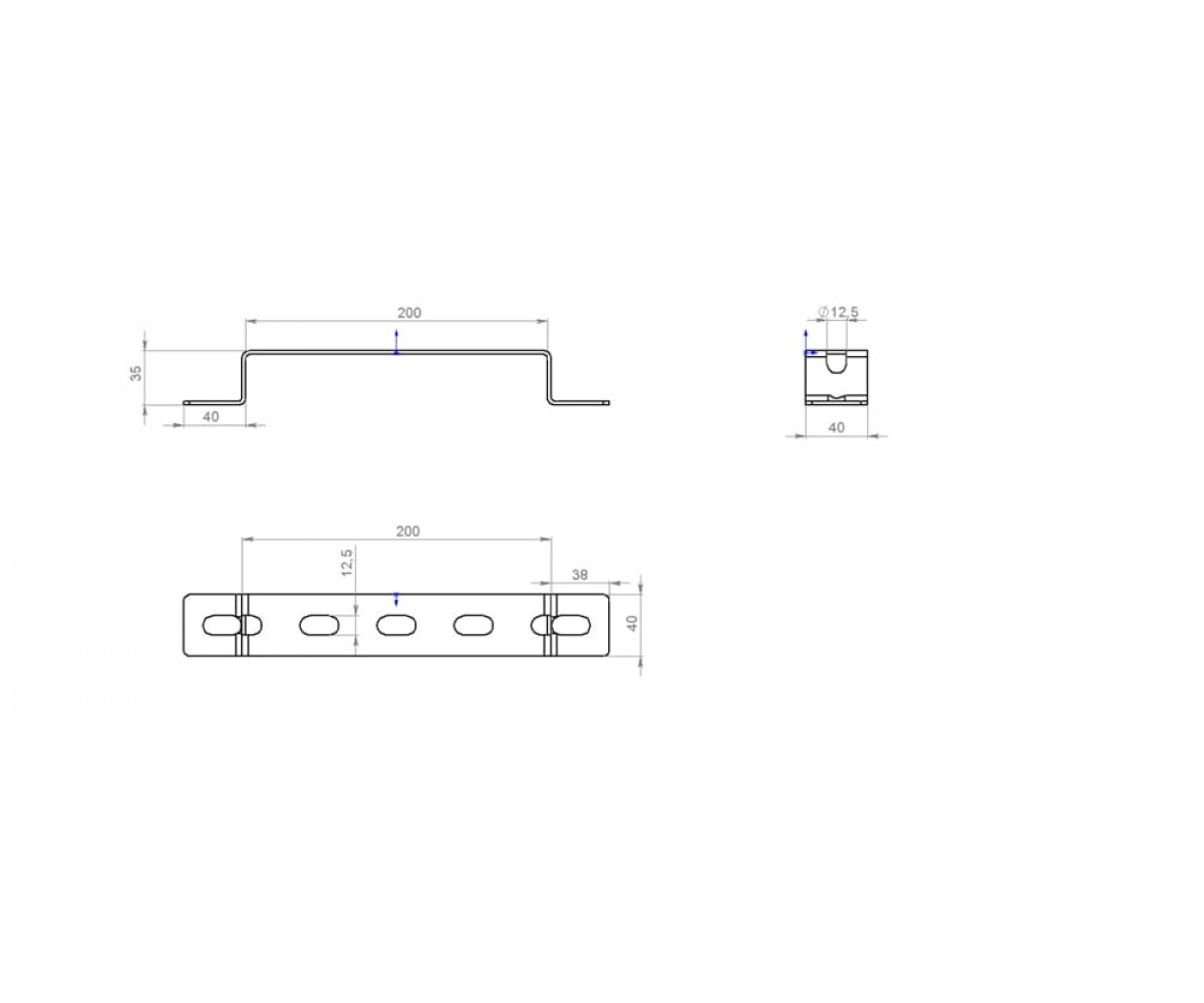 Крепление стеновое-напольное 250мм СН-250
