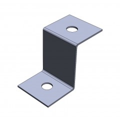 Кронштейн потолочный Z-образный нержавеющая сталь КППЛZн AISI 304