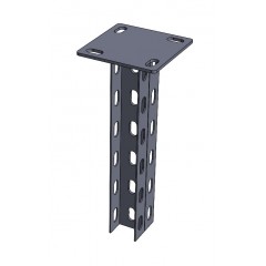 Консоль вертикальная сдвоенная (45х30х2,5) основание (120х120х4) 1300мм КВ9гц(вн)-1300 горячеоцинкованная