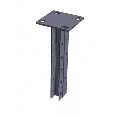 Стойка потолочная сварная сдвоенная (37х30х2,5) увеличенное основание (120х120х6,0) 1900мм СПСУ2(вн)-1900 оцинкованная