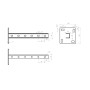 Стойка потолочная сварная (37х30х2,5) увеличенное основание (120х120х4,0) 1400мм СПСУэц(вн)-1400 электрохимическое цинкование