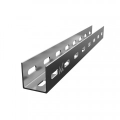 Швеллер перфорированный по трем сторонам электрооцинкованный ПШВ3эц-30х30-1,5-3000