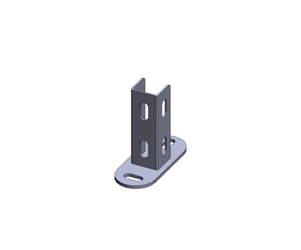 Настенный держатель профиля CabLiderRapid основание (123х50х4) электрохимическое цинкование С-НД-эц