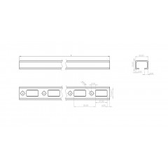 Профиль перф. С-образный оцинкованный (перф. круг прямоугольник большой CabLiderRapid) ПЛ-С(кпб)-30х20-2,0-3000