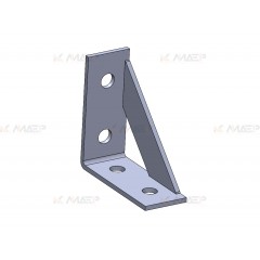 Пластина для монтажа страт профиля усиленная, 2+2 отверствия, 100х100х4мм, горячеоцинкованная, ПМгц MPB610у