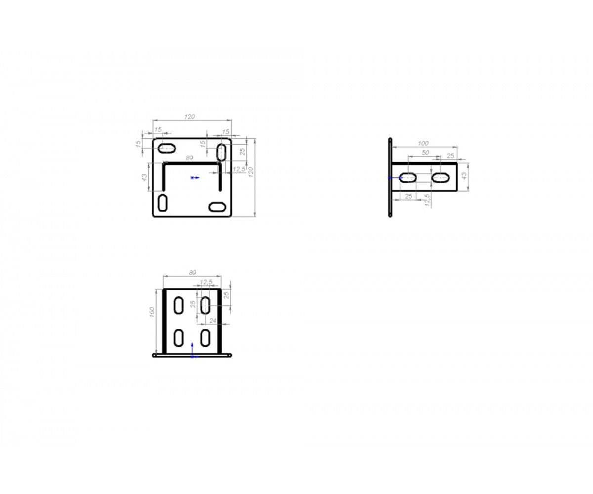 Плита потолочная одноканальная для двойного Страт-профиля электрохимическое цинкование ПМэц MBP310/2