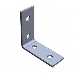 Пластина монтажная L-образная 2+2 отверствия горячеоцинкованная ПМгц MSA605