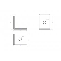 Пластина монтажная L-образная 1+1 отверствия электрохимическое цинкование ПМэц MSA601у (S-4мм)