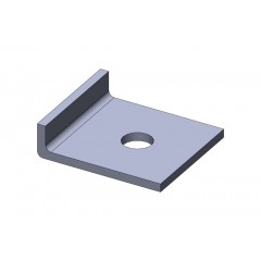 Скоба крепежная L-образная для крепления Страт-профиля к балке горячеоцинкованная ПМгц-1001