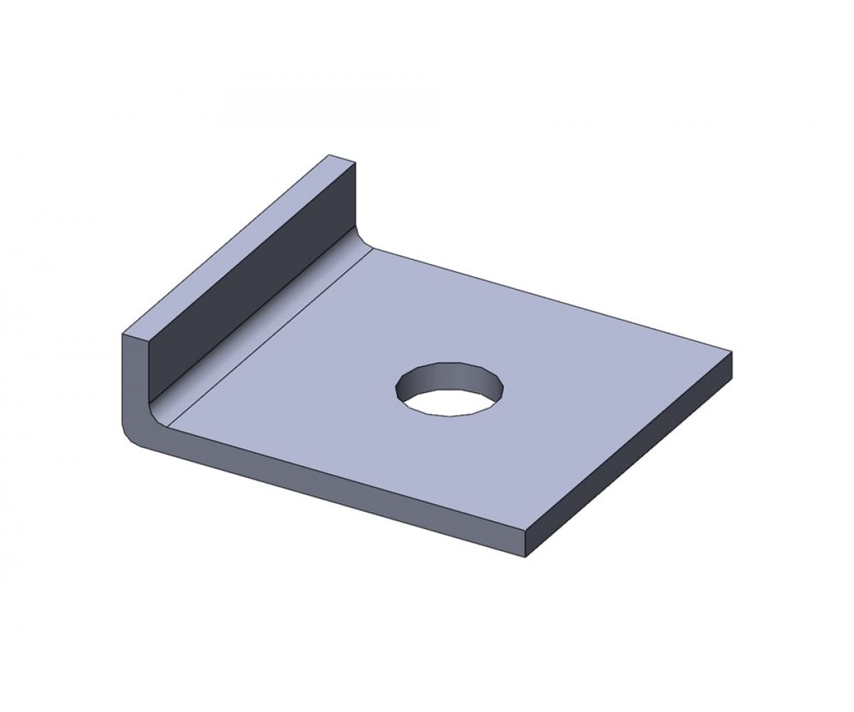 Скоба крепежная L-образная для крепления Страт-профиля к балке горячеоцинкованная ПМгц-1001