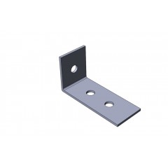 Пластина монтажная L-образная 2+1 отверствия нержавеющая сталь ПМн MSA602 AISI 304