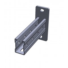 Настенный кронштейн усиленный "Strut" (41х62х2,5)  основание (160х60х8) 250мм НКУС62(вн)-250