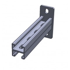Настенный кронштейн двойной "Strut" (41х21х1,5) основание (120х50х6) 1000мм НКС2(мн)-1000