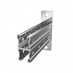 Настенный кронштейн усиленный двойной "Strut" (41х41х1,5) основание (180х50х6) 450мм нержавеющая сталь НКУС2н(мн)-450 AISI-304